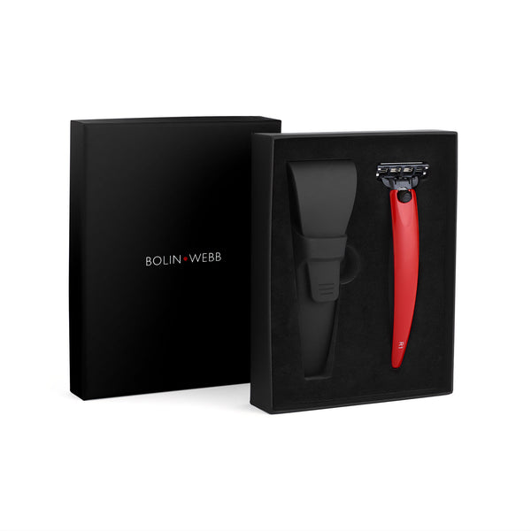 R1 Razor Monza Red and Case - Gillette Mach3 Razor