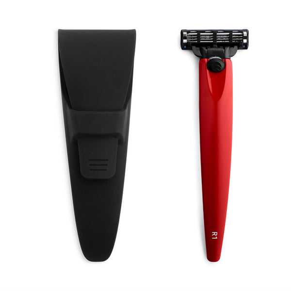 R1 Razor Monza Red and Case - Gillette Mach3 Razor
