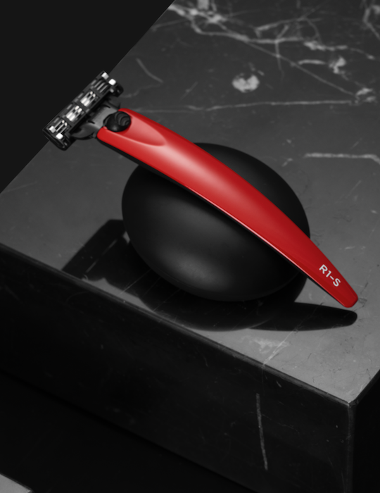 R1 Razor Monza Red and Stand - Gillette Mach3 Razor