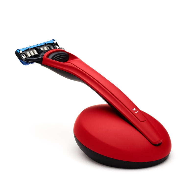 X1 Razor Matte Red and Stand - Gillette Fusion5 Razor