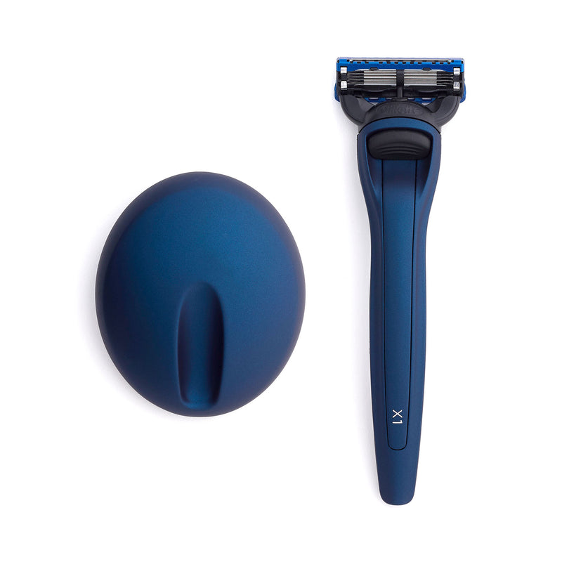 Pale Blue Razor Stand X1 Razor Matte Blue & Razor Stand | Premium Shaving Set