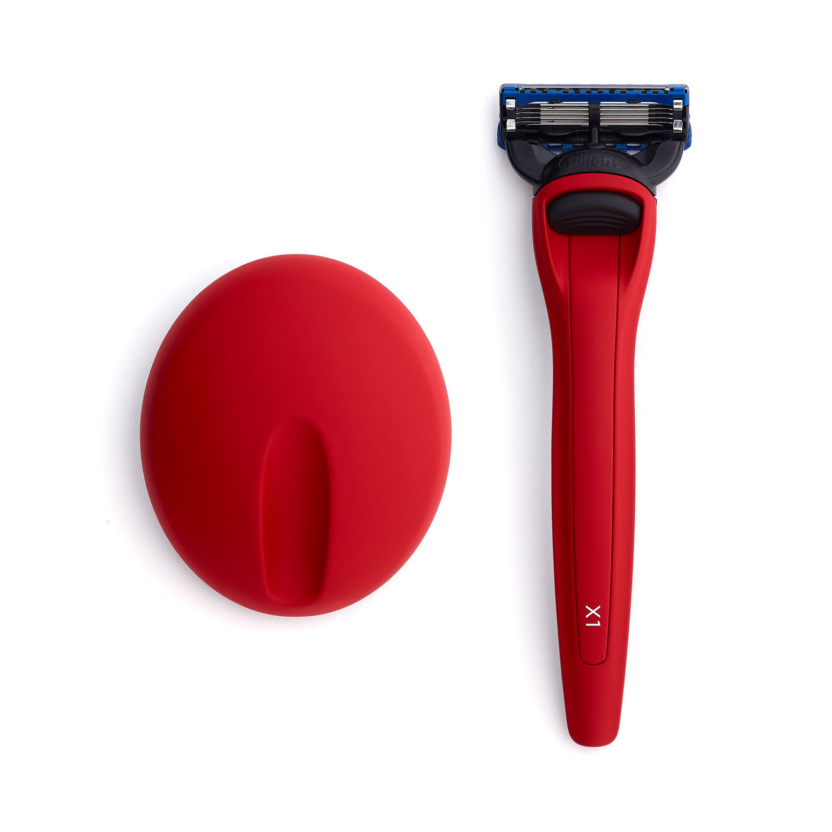 X1 Razor Matte Red & Razor Stand | Premium Shaving Set